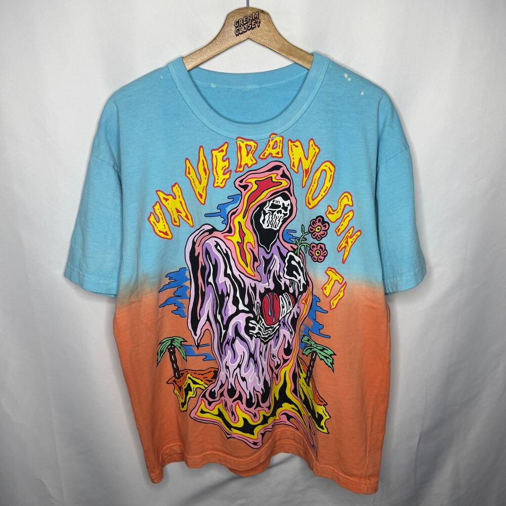Warren Lotas WL Bad Bunny Benito Un Verano Sin Ti Dyed Tour Merch Tee L